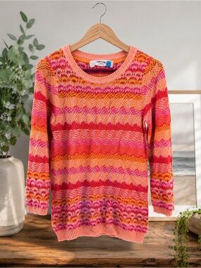 Sparrow Open Knit Multicolor Sweater – Size Small